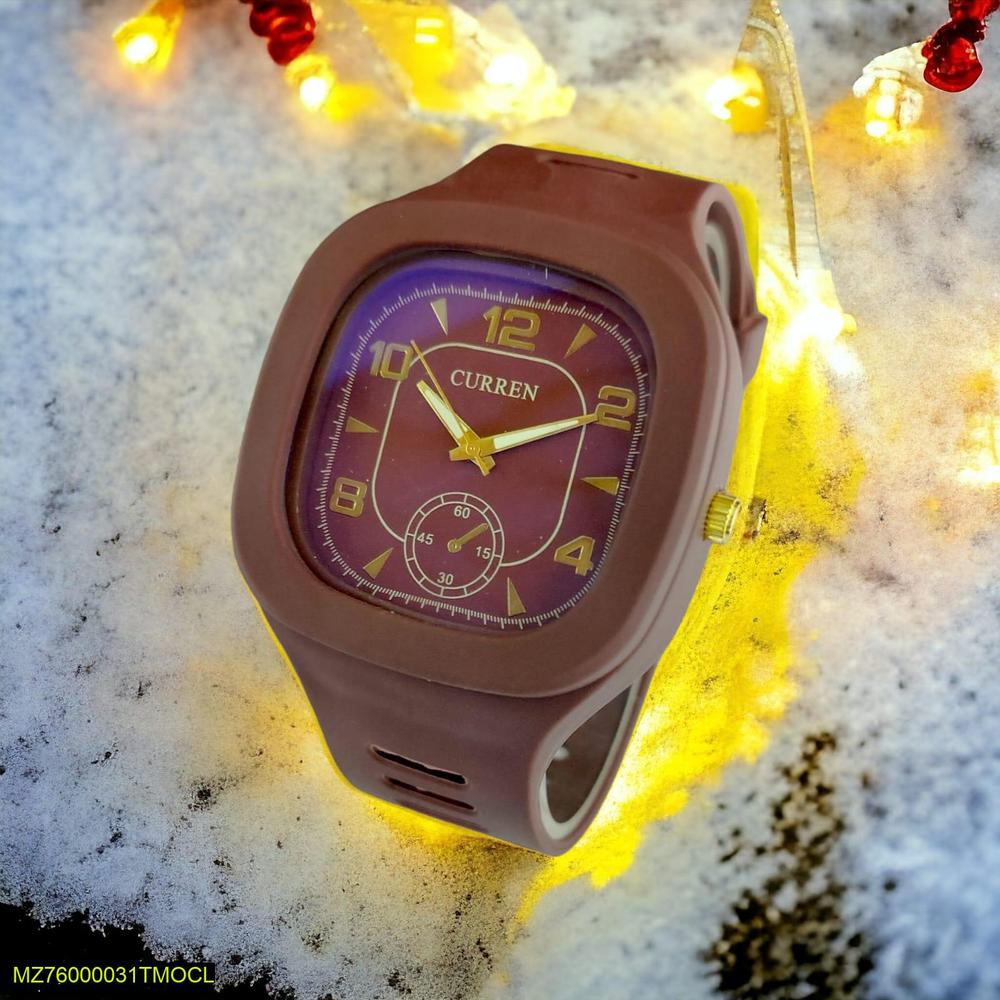 Trendy Everyday Wear Watch for Men – Soft Rubber Strap & Quartz