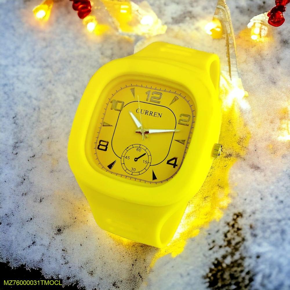 Trendy Everyday Wear Watch for Men – Soft Rubber Strap & Quartz