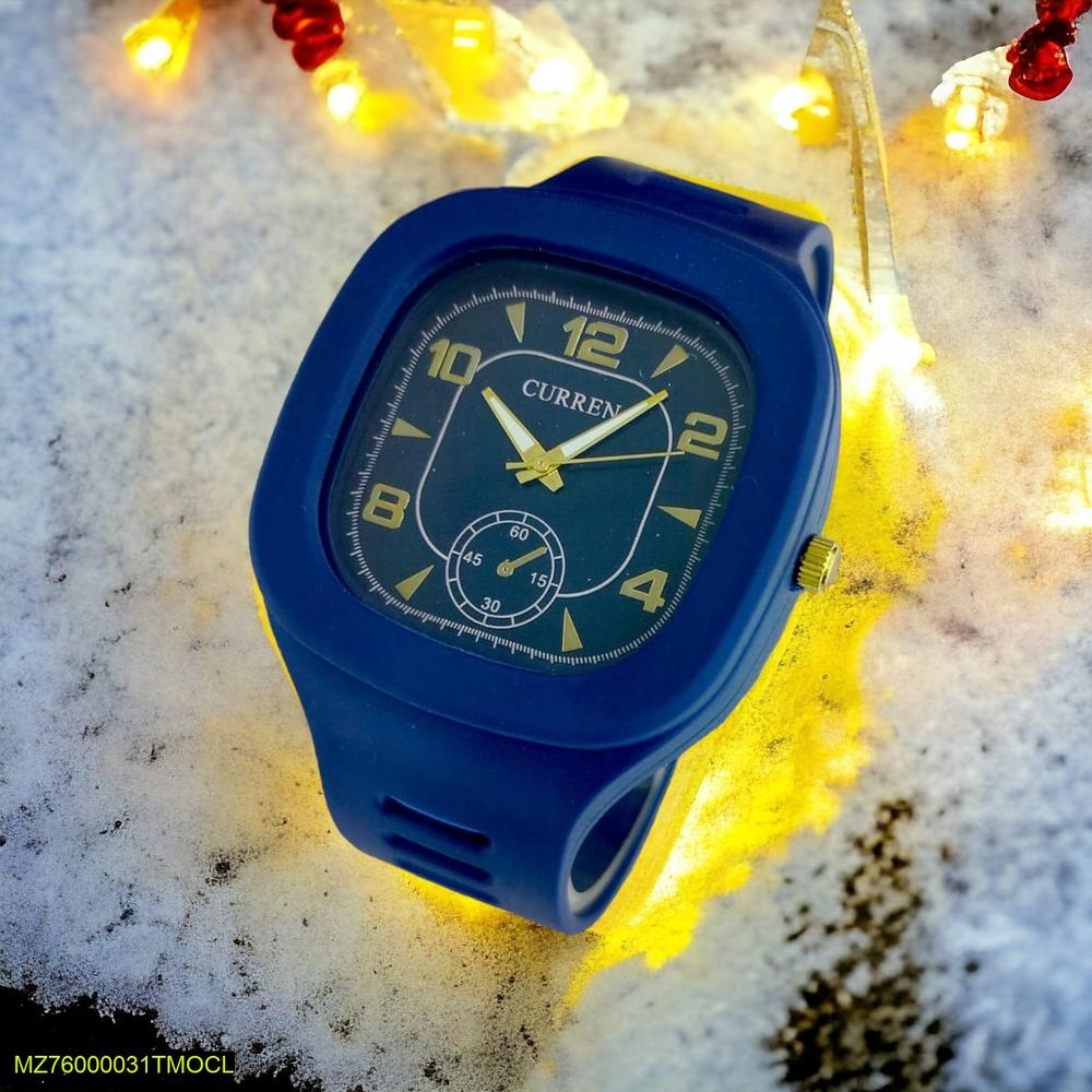 Trendy Everyday Wear Watch for Men – Soft Rubber Strap & Quartz
