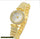 Golden Charm – Stainless Steel Women’s Watch with Textured Strap