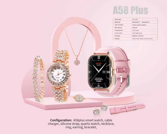 Stylish A58 Plus 6 In 1 – Smartwatch For Women | Smart Watch For Girls | Perfect For Gift