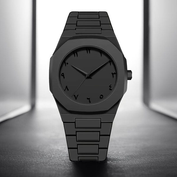 Black Arabic Aura Watch – Lightweight Design, , Premium Quality & Finish