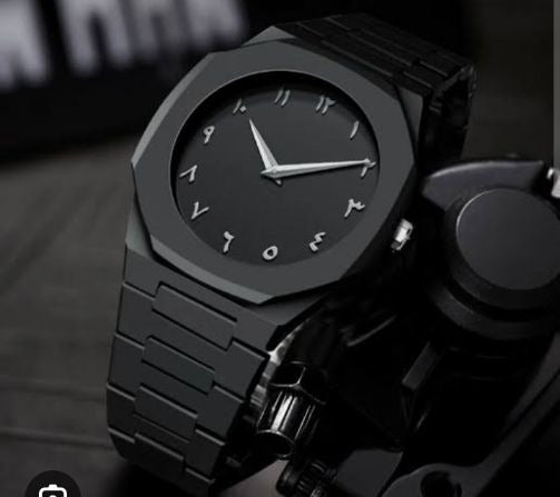 Black Arabic Aura Watch – Lightweight Design, , Premium Quality & Finish