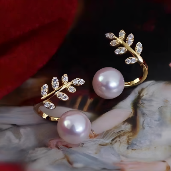 Elegant Leaf Pearl Korean Earrings – Stylish Jewelry