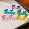 Flower Crystal Korean Earrings – Elegant Women’s Fashion