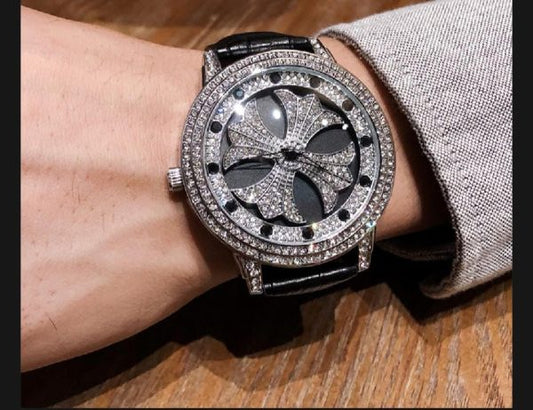 Full Black Aura Quartz Watch – Lightweight Design, , Premium Quality & Finish