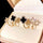 Sparkling Clover Star Earrings – Gold Plated Fashion Jewelry