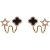 Sparkling Clover Star Earrings – Gold Plated Fashion Jewelry